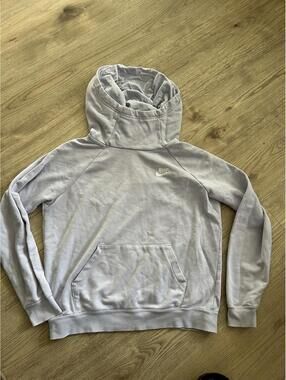 Nike Hoodie Sweatshirt Womens Small Purple Cowl Neck Tech Fleece Gym